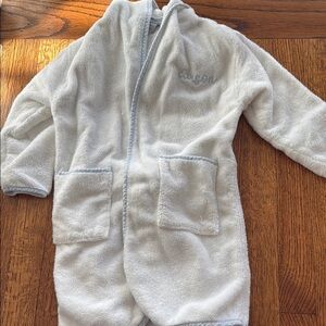 Soft Blue Kids Pajama Robe Carson monogram